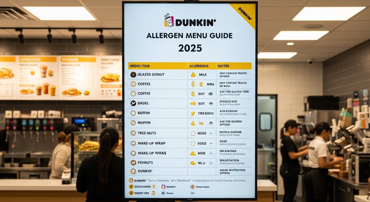 Dunkin Donuts Allergen Menu