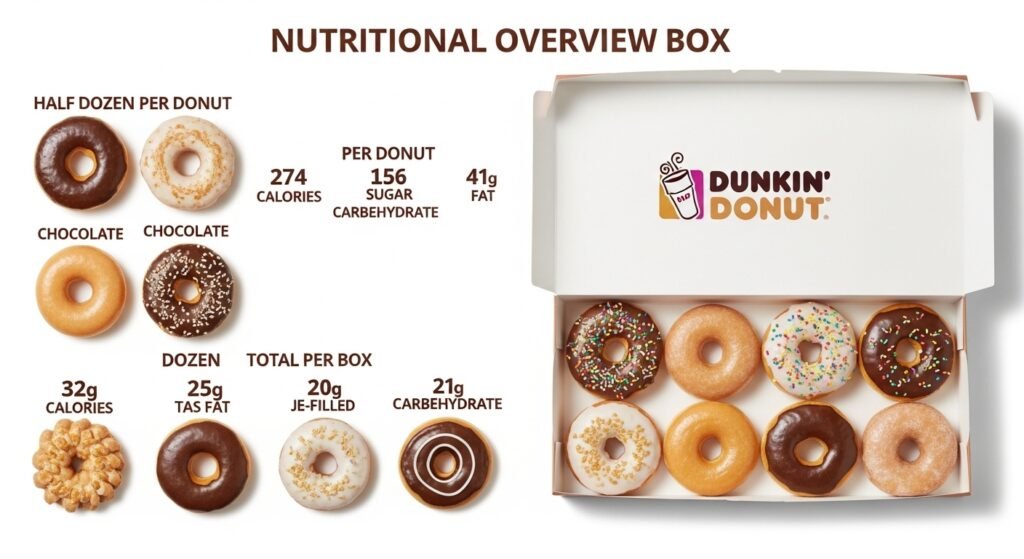 Nutritional Overview of a Dunkin Donut Box
