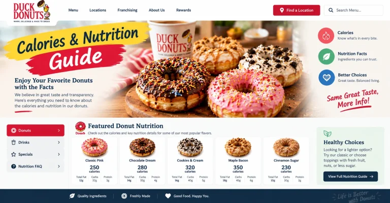Duck Donuts Calories and Nutrition Guide