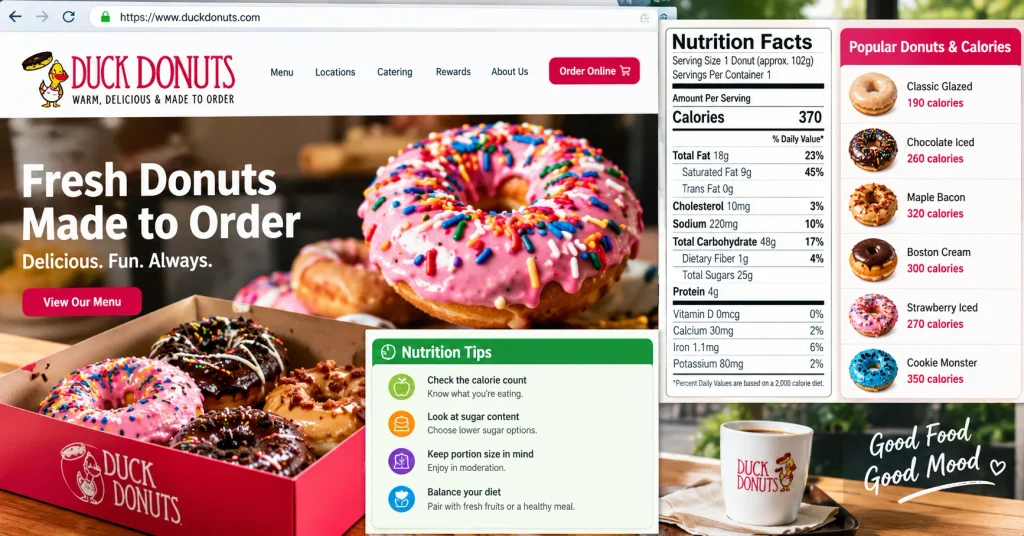 Duck Donuts Calories and Nutrition Guide
